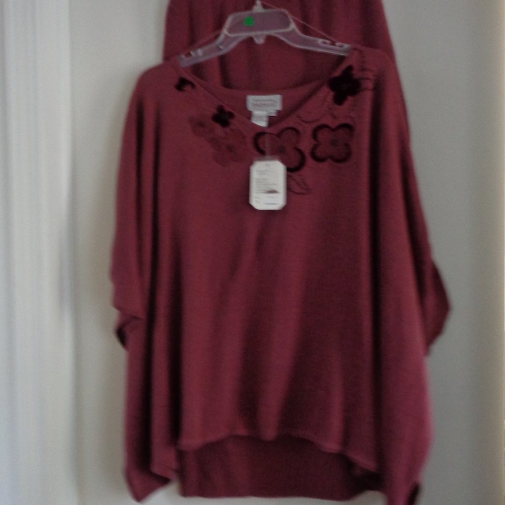 Mauve Maxi SKIRT SET Dress with Beaded Cape Look Shark Bite Top S